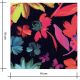 Tissu viscose -Fleurs néons