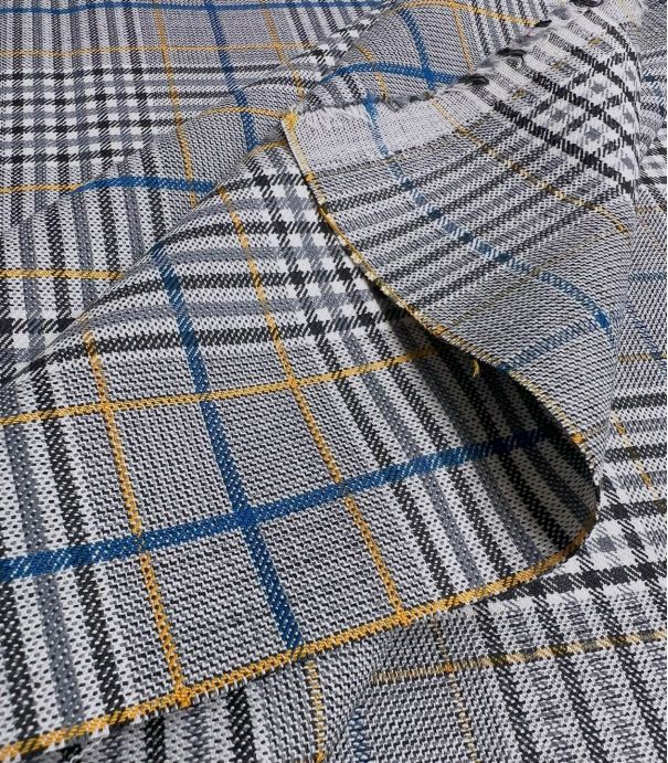 Tissu Prince de Galles - Gris ocre Tissu Prince de Galles - Gris ocre