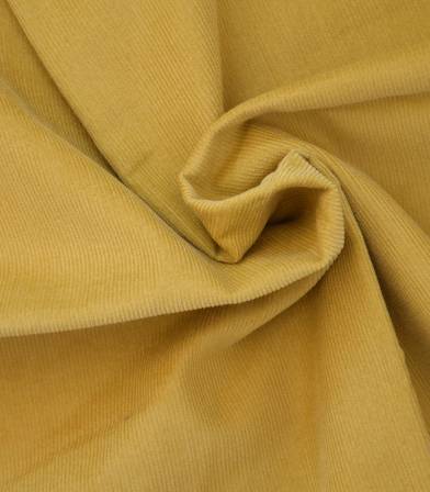 Tissu velours milleraies fin moutarde Tissu velours milleraies fin moutarde