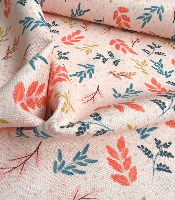 Tissu bio Cloud9 - Pastel Branches pink Tissu bio Cloud9 - Pastel Branches pink