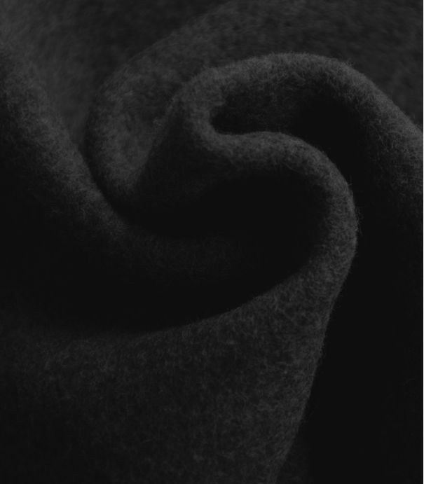 Tissu polaire coton - noir