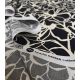 Tissu coton satiné - Magnolia ivory black