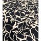 Tissu coton satiné - Magnolia ivory black