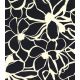 Tissu coton satiné - Magnolia ivory black