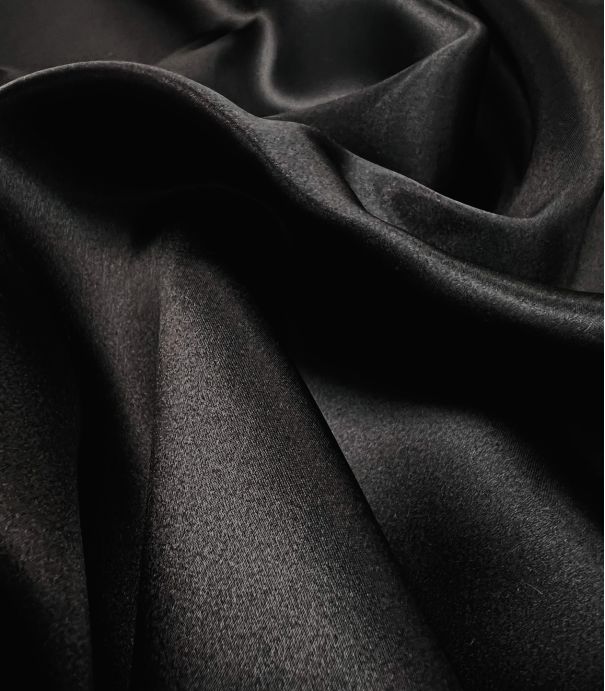 Satin de soie - noir