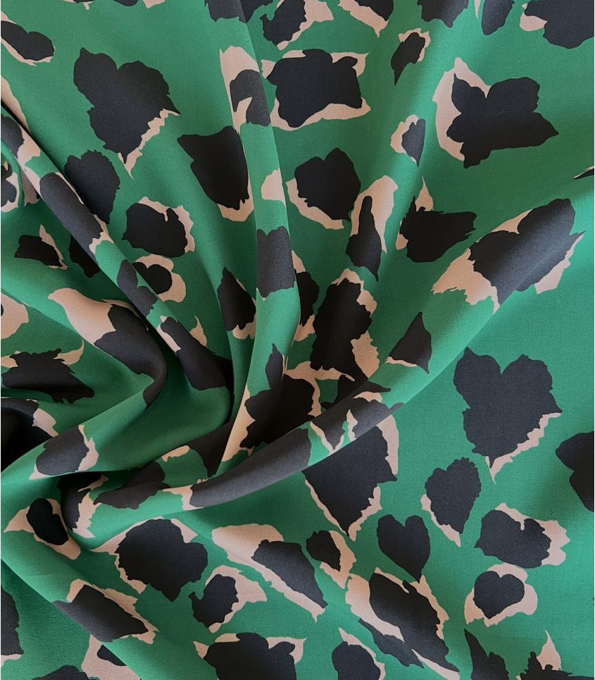 Tissu viscose Big Léo - Green