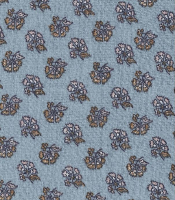 Double gaze imprimée - Sinali blue Double gaze imprimée - Sinali blue