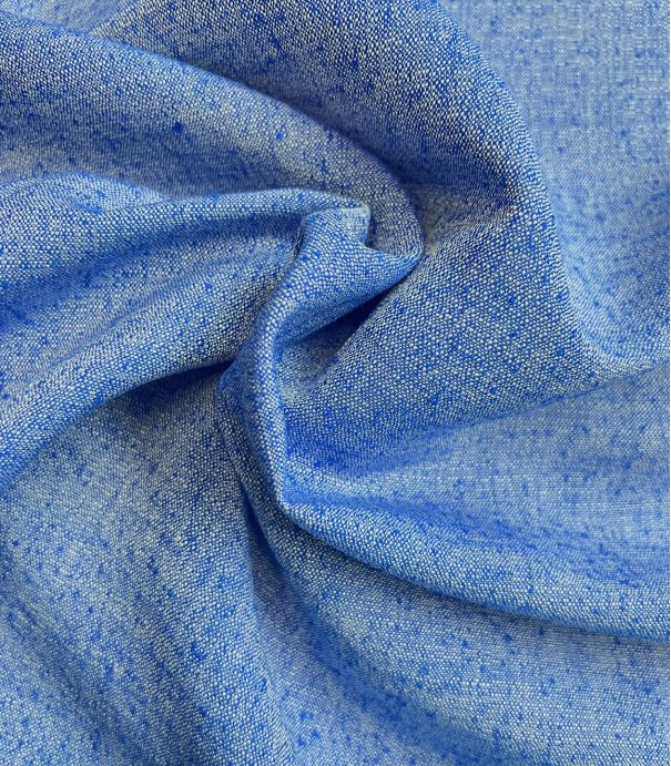 Tissu bourette de soie - Bleu azur Tissu bourette de soie - Bleu azur