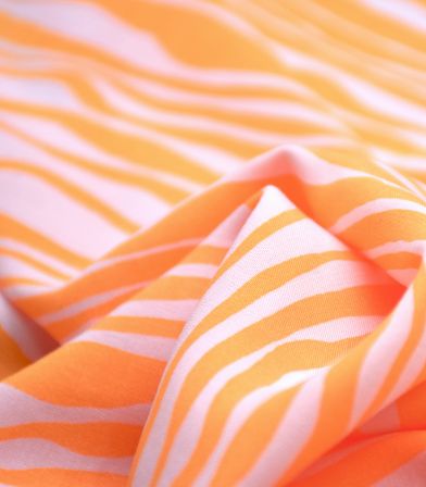 Coupon viscose - Ripple abricot