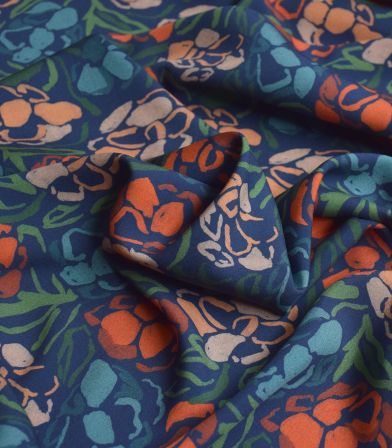 Coupon viscose - Roseraie Midnight