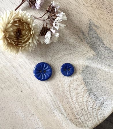 Boutons corozo SUN - Blue Boutons corozo SUN - Blue