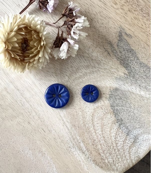 Boutons corozo SUN - Blue