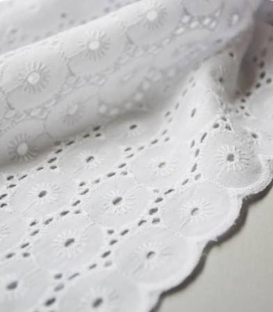Broderie anglaise Minorque - Blanc Broderie anglaise Minorque - Blanc