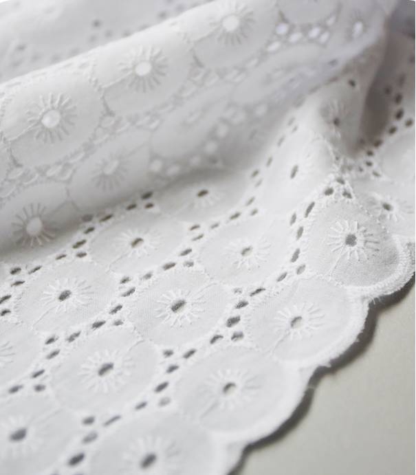 Broderie anglaise Minorque - Blanc Broderie anglaise Minorque - Blanc