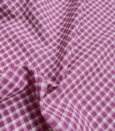 Tissu carreaux shiny - Magenta Tissu carreaux shiny - Magenta