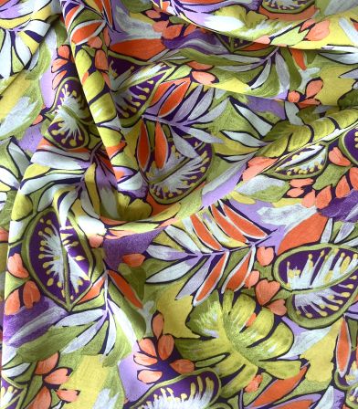 Tissu viscose - Jungle Kiwi Tissu viscose - Jungle Kiwi