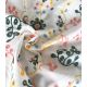 Tissu coton brodé - Flora multicolores