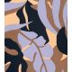 Tissu lin viscose - Abstract Palme Lilac