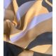 Tissu lin viscose - Abstract Palme Lilac