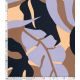 Tissu lin viscose - Abstract Palme Lilac