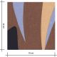 Tissu lin viscose - Abstract Palme Lilac