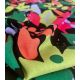 Tissu lin viscose - Abstract Leaves Green