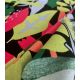 Tissu lin viscose - Abstract Leaves Green