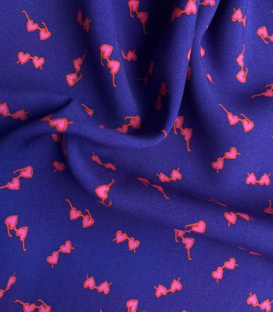 Tissu viscose - Amour en vue