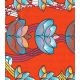 Tissu wax - Lotus Orange