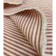 Tissu coton lavé - Rayures Terracotta