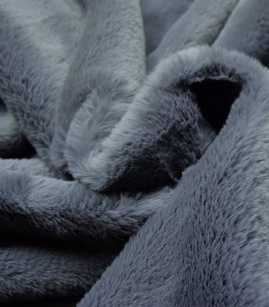 Tissu Fausse fourrure - Bleu gris Tissu Fausse fourrure - Bleu gris