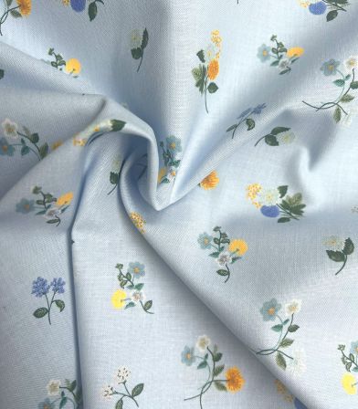 Tissu coton Ditsy - Bleu ciel