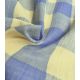 Tissu Double Gaze Vichy - Azur Citron