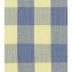 Tissu Double Gaze Vichy - Azur Citron