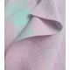 Tissu Double Gaze Vichy - Lagon Rose