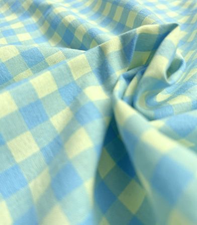 Tissu Vichy bicolore - Citron Lagon Tissu Vichy bicolore - Citron Lagon