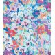 Tissu lin viscose - Hollyhocks aqua