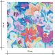 Tissu lin viscose - Hollyhocks aqua