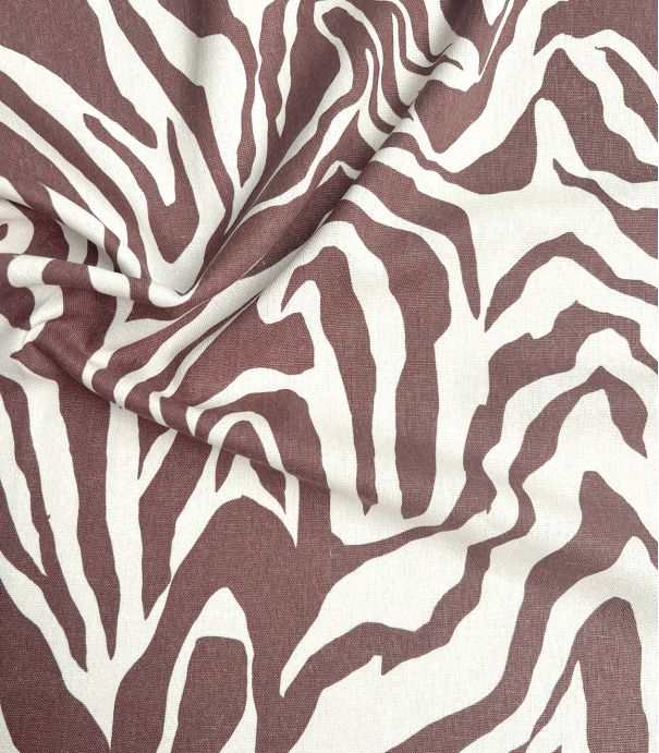Tissu Lin viscose Zebra - café Tissu Lin viscose Zebra - café