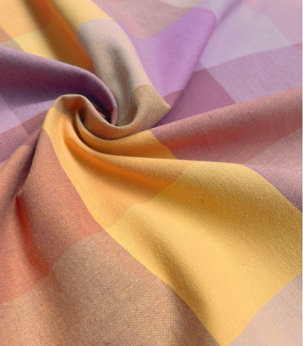 Coton indien - Carreaux Golden Hours