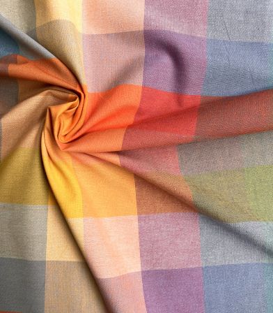 Coton indien - Carreaux Sunshine Coton indien - Carreaux Sunshine