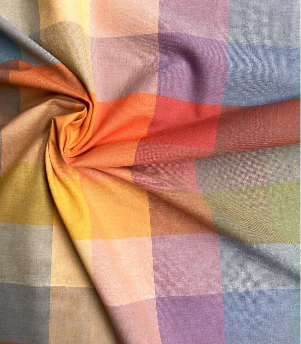 Coton indien - Carreaux Sunshine