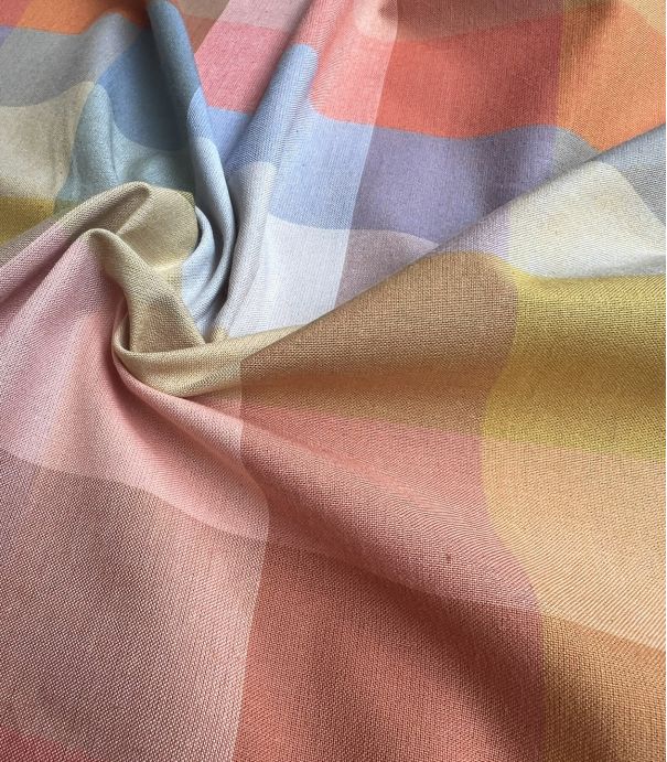 Coton indien - Carreaux Sunset Coton indien - Carreaux Sunset