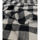 Tissu coton enduit - Carreaux Noir