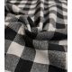 Tissu coton enduit - Carreaux Noir