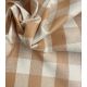 Tissu coton enduit - Carreaux Peanut
