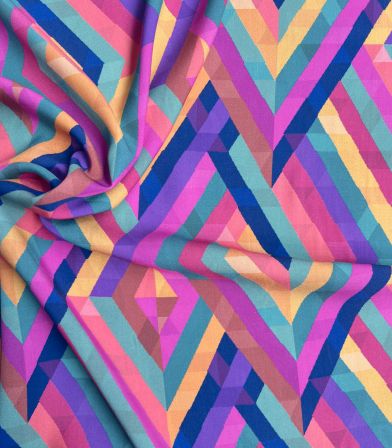 Tissu viscose - Losanges Tutti Frutti