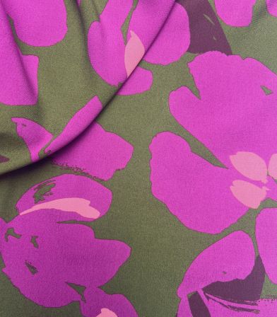 Tissu crêpe Magnolia - Kaki Tissu crêpe Magnolia - Kaki