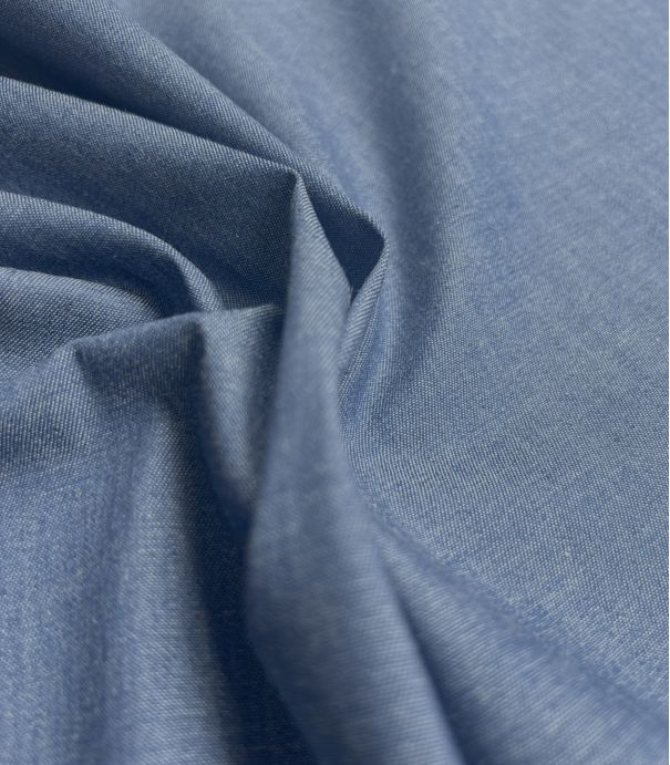 Tissu Jean chemise - bleu moyen