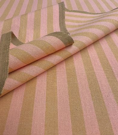 Coton indien - Sun stripes Peach Coton indien - Sun stripes Peach